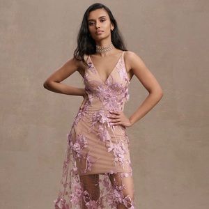 Dress the Population Sidney A-Line Floral Appliqué gown